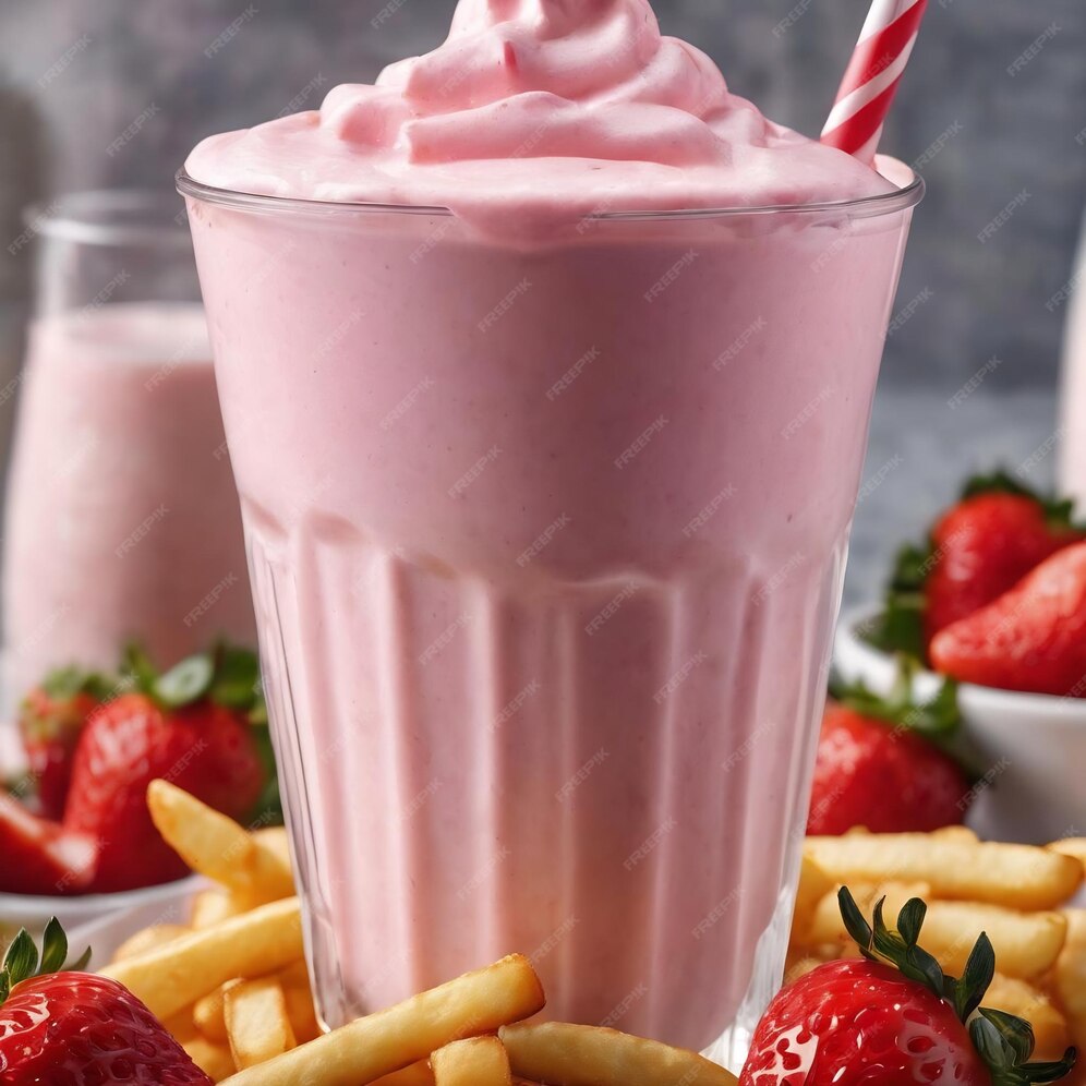 Strawberry Milkshake + Fries Standard